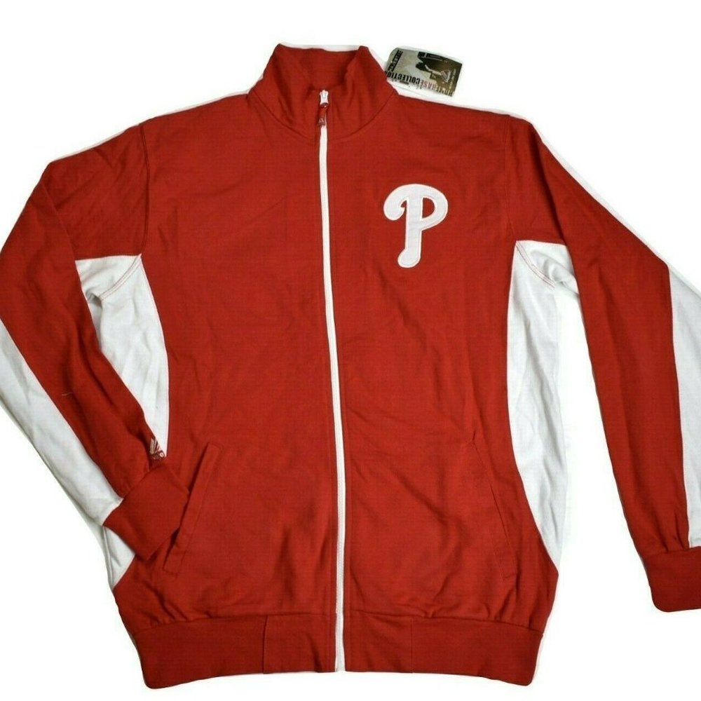 Majestic Big & Tall Mens MLB Philadelphia Phillies Red Jacket New MT, LT, XLT